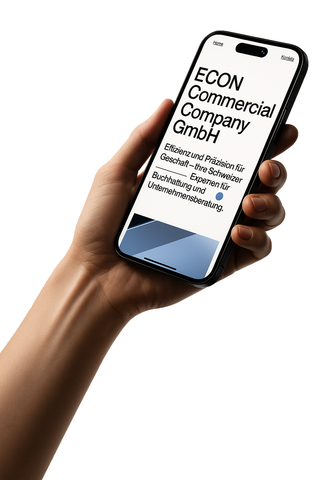 Hand holding phone mockup